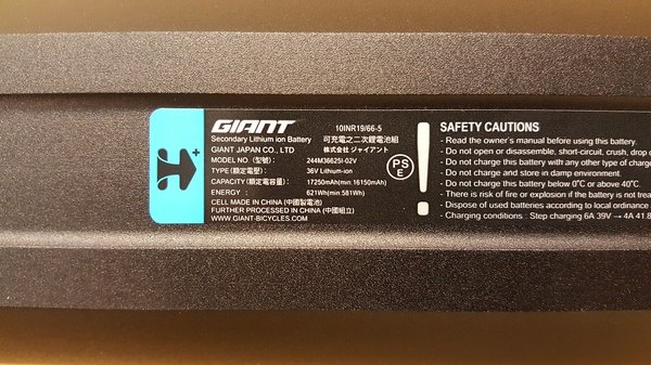Giant EnergyPak 625Wh Integrated Battery
